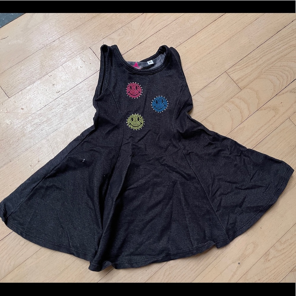 NWT Hannah Sky denim smiley face studded dress